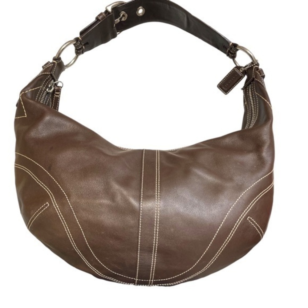 Coach 10032 brown leather large soho hobo bag